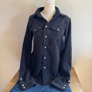 Skylar + Madison Charcoal Corduroy Button-Up